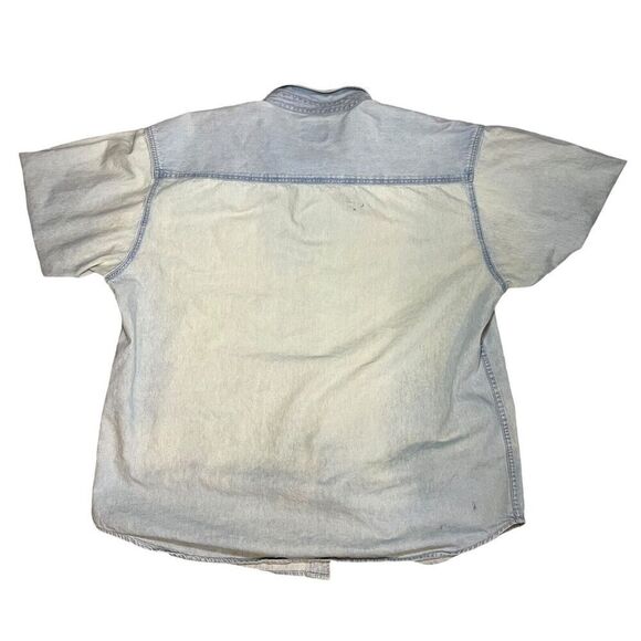 Vtg Denver Broncos Lee Sports Denim Button Down Shirt Sz XL 1997 AFC Champs - Picture 2 of 6